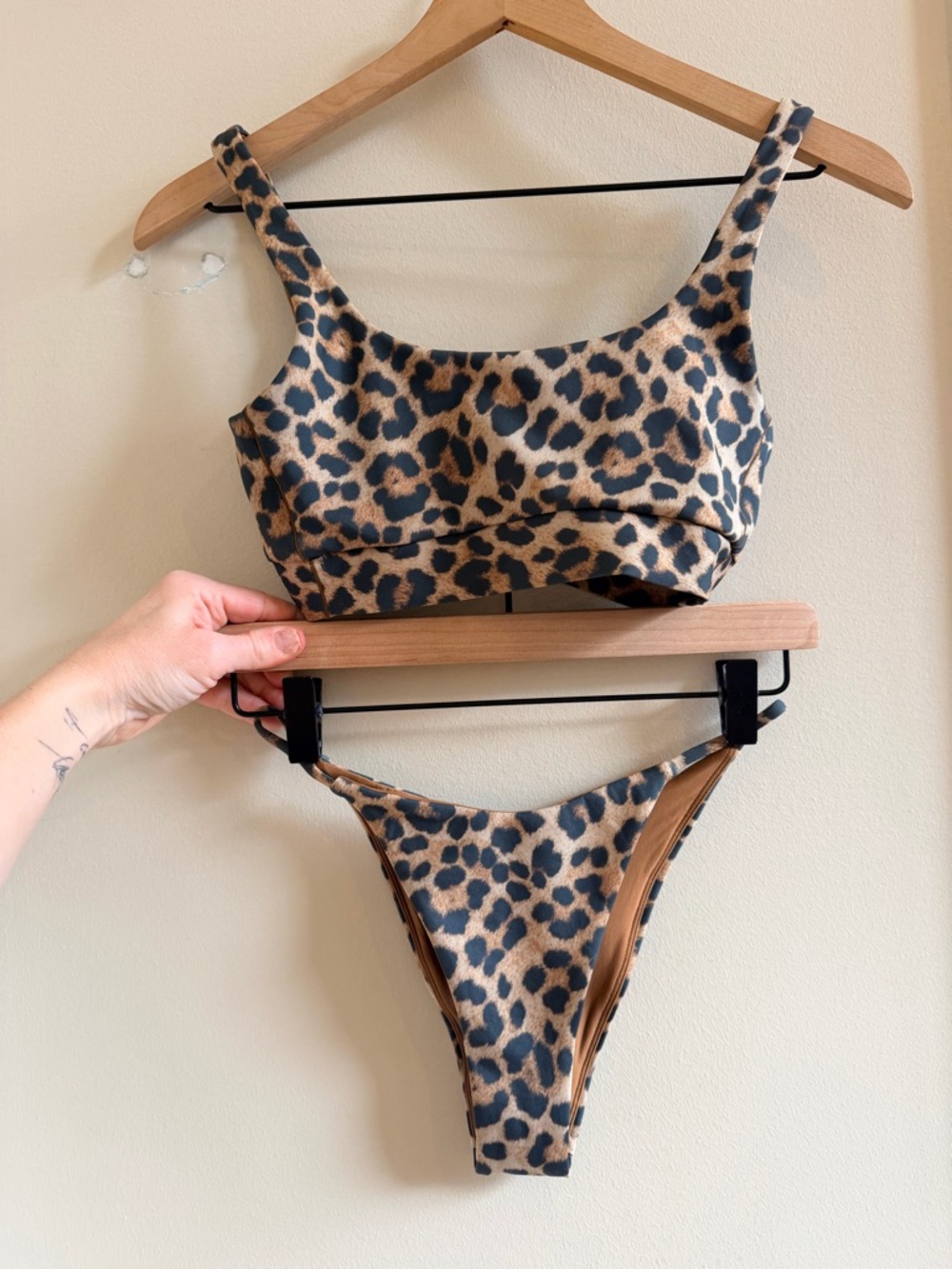 Left on Friday X Loeffler Randall Bikini Set double scoop top/skinny dip bottom